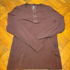 G Star Henley long sleeve shirt